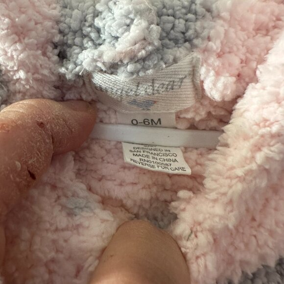 Baby Girl Hooded Fleece Coat - 0-6 Months (AngelDear) - Picture 3 of 3